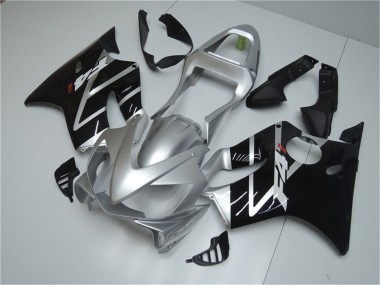 Cheap 2001-2003 Honda CBR600 F4i Motorcycle Fairing - Silver Glossy Black