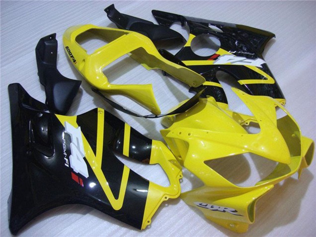 2001-2003 Honda CBR600 F4i Motorcycle Fairing - Yellow Glossy Black