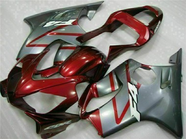 Cheap 2001-2003 Honda CBR600 F4i Motorcycle Fairing Kits - Silver Red