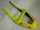 2001-2003 Honda CBR600 F4i Motorcycle Fairings - Yellow Orange Glossy Black Rossi 46