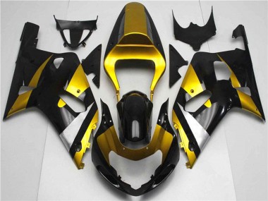 Cheap 2001-2003 Suzuki GSXR 600/750 Motorcycle Fairings - Gold Silver Glossy Black