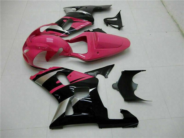 2001-2003 Suzuki GSXR 600/750 Motorcycle Fairings - Pink Silver Glossy Black