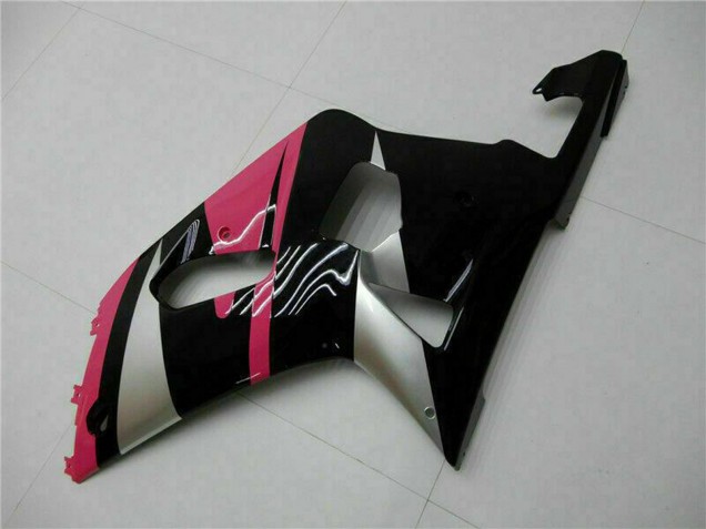 2001-2003 Suzuki GSXR 600/750 Motorcycle Fairings - Pink Silver Glossy Black
