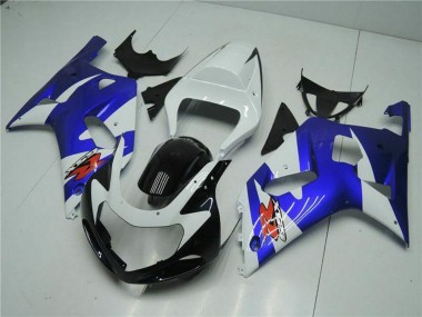 Cheap 2001-2003 Suzuki GSXR 600/750 Motorcycle Fairings - White Blue Black
