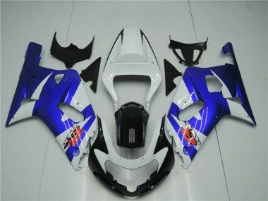 Cheap 2001-2003 Suzuki GSXR 600/750 Motorcycle Fairings - White Blue Black