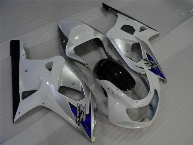 2001-2003 Suzuki GSXR 600/750 Motorcycle Fairings - White Silver Blue Black
