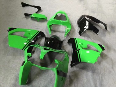 Cheap 2002-2003 Kawasaki ZX9R Motorcycle Fairings - Green Glossy Black
