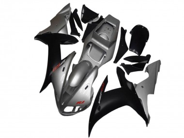Cheap 2002-2003 Yamaha YZF R1 Motorcycle Fairings - Silver Matte Black
