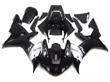 Cheap 2002-2003 Yamaha YZF R1 Motorcycle Fairings - Glossy Black White Silver