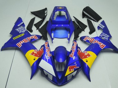 Cheap 2002-2003 Yamaha YZF R1 Motorcycle Fairings - Blue Yellow Red Bull