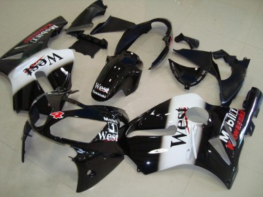 Cheap 2002-2006 Kawasaki ZX12R Motorcycle Fairings - Glossy Black White West Red
