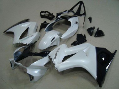 Cheap 2002-2013 Honda VFR 800 Motorcycle Fairings - White Glossy Black Silver Decal