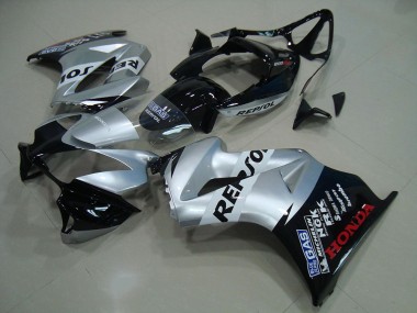 Cheap 2002-2013 Honda VFR 800 Motorcycle Fairing - Silver Glossy Black Repsol
