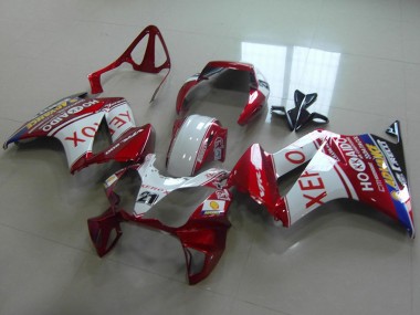 Cheap 2002-2013 Honda VFR 800 Motorcycle Fairings - White Red Blue Xerox 21