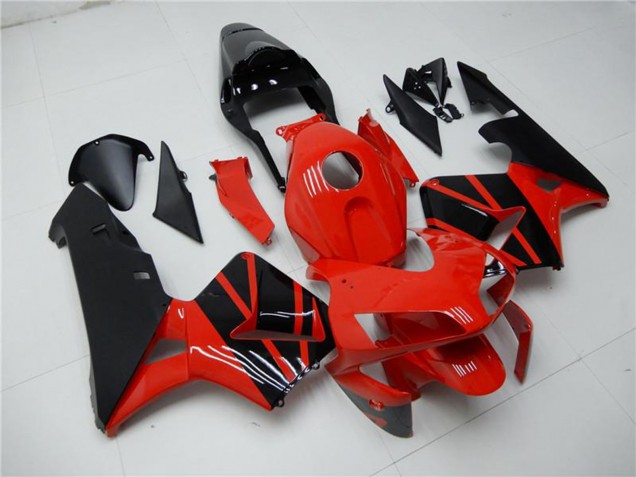 2003-2004 Honda CBR600RR Motorcycle Fairings - Red Glossy Black OEM Style