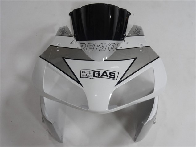 2003-2004 Honda CBR600RR Motorcycle Fairing - White Silver Black Repsol