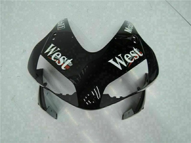 2003-2004 Honda CBR600RR Motorcycle Fairings - Glossy Black White West Mobil