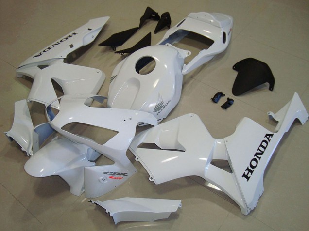 2003-2004 Honda CBR600RR Motorcycle Fairings - White Black Decal