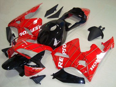 Cheap 2003-2004 Honda CBR600RR Motorcycle Fairings - Red Glossy Black Spider Man White Repsol