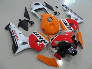Cheap 2003-2004 Honda CBR600RR Motorcycle Fairings - Orange White Red Glossy Black Repsol HRC