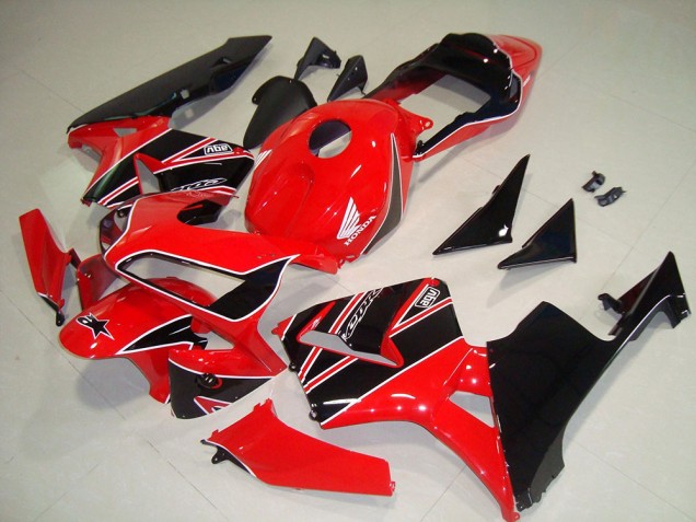 2003-2004 Honda CBR600RR Motorbike Fairings - Red Glossy Black