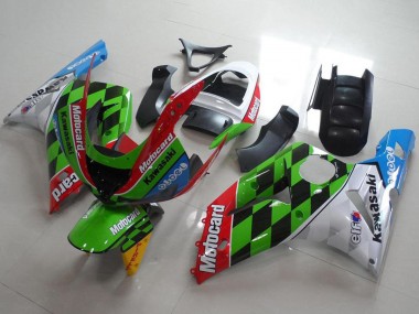 Cheap 2003-2004 Kawasaki ZX6R Motorcycle Fairings - White Red Green Blue Black Motocard