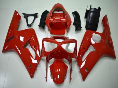 Cheap 2003-2004 Kawasaki ZX6R Motorcycle Fairing Kits - Red