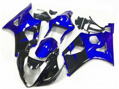 Cheap 2003-2004 Suzuki GSXR 1000 Motorcycle Fairings - Blue Glossy Black Stripe