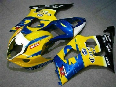 Cheap 2003-2004 Suzuki GSXR 1000 Motorcycle Fairings - Yellow Blue White Red Corona Motul