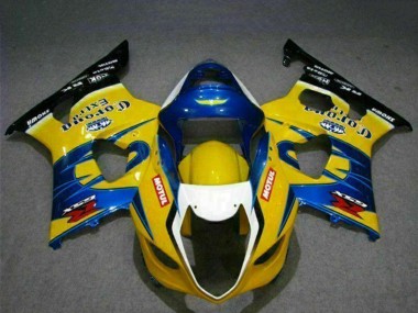 Cheap 2003-2004 Suzuki GSXR 1000 Motorcycle Fairings - Yellow Blue White Red Corona Motul