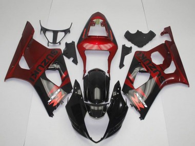 Cheap 2003-2004 Suzuki GSXR 1000 Motorcycle Fairing - Red Glossy Black