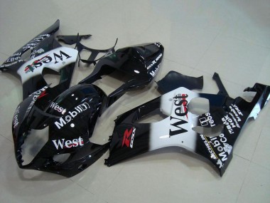 Cheap 2003-2004 Suzuki GSXR 1000 Motorcycle Fairings - Glossy Black White West Red