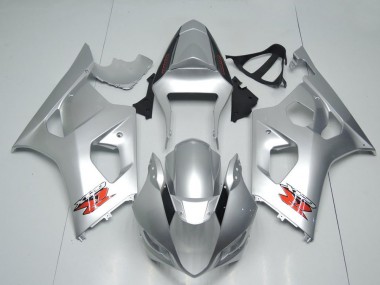Cheap 2003-2004 Suzuki GSXR 1000 Motorcycle Fairings - Silver Red OEM Style
