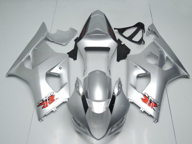 2003-2004 Suzuki GSXR 1000 Motorcycle Fairings - Silver Red OEM Style
