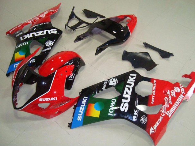2003-2004 Suzuki GSXR 1000 Motorcycle Fairings - Red Black Blue Green JOMO Pepephone