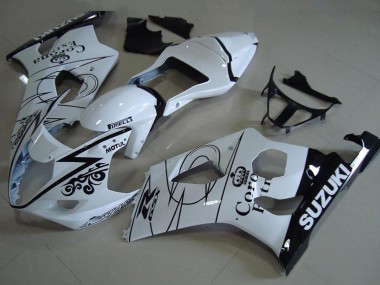Cheap 2003-2004 Suzuki GSXR 1000 Motorcycle Fairings - White Black Corona