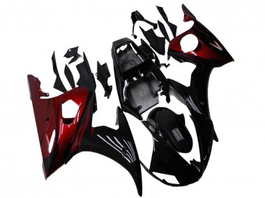 Cheap 2003-2004 Yamaha YZF R6 Motorcycle Fairing Kits - Glossy Black Red