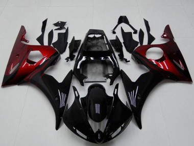 Cheap 2003-2004 Yamaha YZF R6 Motorcycle Fairing Kits - Glossy Black Red