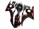 2003-2004 Yamaha YZF R6 Motorcycle Fairing - Glossy Black Red Flame