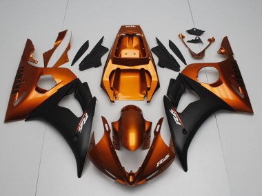 Cheap 2003-2004 Yamaha YZF R6 Motorcycle Fairings - Orange Matte Black
