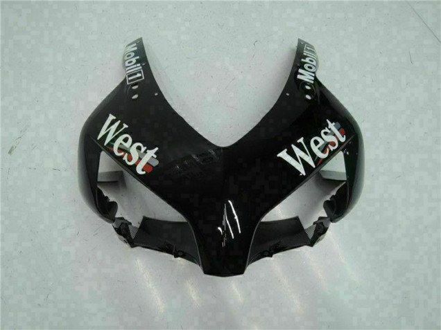 2004-2005 Honda CBR1000RR Motorcycle Fairings - Glossy Black White West Mobil Michelin