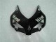 2004-2005 Honda CBR1000RR Motorcycle Fairings - Glossy Black White West Mobil Michelin
