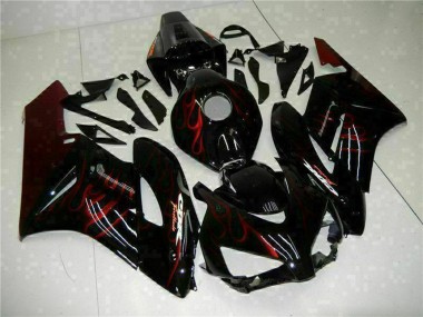 Cheap 2004-2005 Honda CBR1000RR Motorcycle Fairings - Glossy Black Red Flame