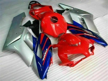 Cheap 2004-2005 Honda CBR1000RR Motorcycle Fairings - Silver Red Blue Black Stripe