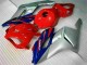 2004-2005 Honda CBR1000RR Motorcycle Fairings - Silver Red Blue Black Stripe