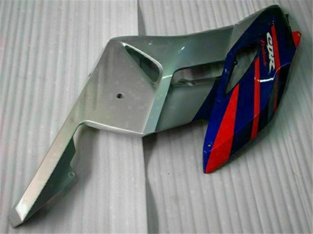 2004-2005 Honda CBR1000RR Motorcycle Fairings - Silver Red Blue Black Stripe