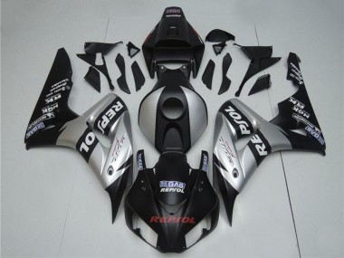 Cheap 2004-2005 Honda CBR1000RR Motorcycle Fairings - Silver Glossy Black Repsol