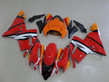 Cheap 2004-2005 Kawasaki ZX10R Motorcycle Fairings - Orange Black and White