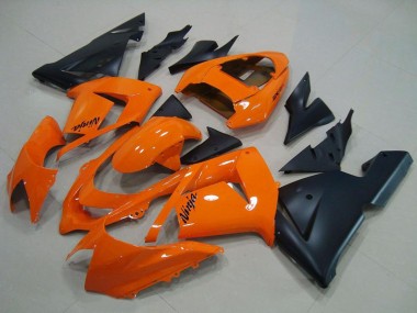 Cheap 2004-2005 Kawasaki ZX10R Motorcycle Fairings - Orange Matte Black