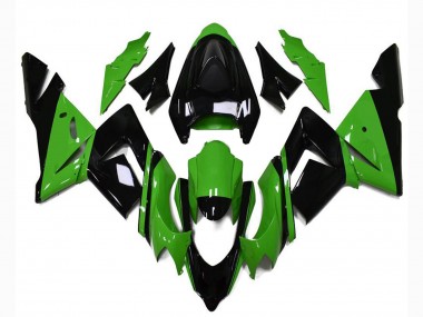 Cheap 2004-2005 Kawasaki ZX10R Motorcycle Fairings - Glossy Black Green